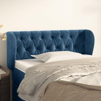 vidaXL Cabecero De Terciopelo Azul Oscuro 103x23x78/88 Cm Vidaxl