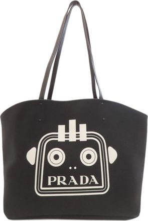 Prada Black Canvas Tote Bag (Pre-Owned)