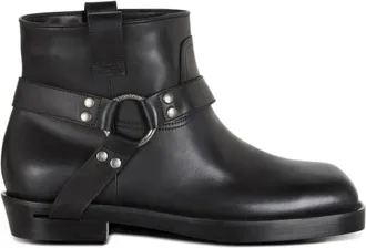 Balmain Calfskin Leather Biker Ankle Boots - male - Balmain - Ankle Boots - Black - 10 UK - Shoes