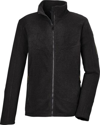 Killtec Killtec Mens Kow 90 Mn Kntflc Jckt Microfleece Fleece Jacket with Stand-up Collar, Dark Anthracite, L
