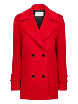 Nina Ricci double-breasted wool coat - Red