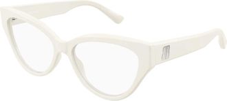 Balenciaga Glasses, female, White, Size: 56 MM Cat Eye Eyeglasses