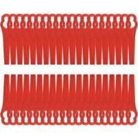 OEM 120 Cuchillas Rojas Para Bordeadora De C&eacute;sped, Cuchillas De Pl&aacute;stico De Repuesto De 8,5 Cm, Cuchillas Para Bordeadora De C&eacute;sped Para Jard&iacute;n Y C&eacute;sped (