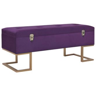 vidaXL Vidaxl - Banco Con Compartimento 105 Cm Morado De Terciopelo