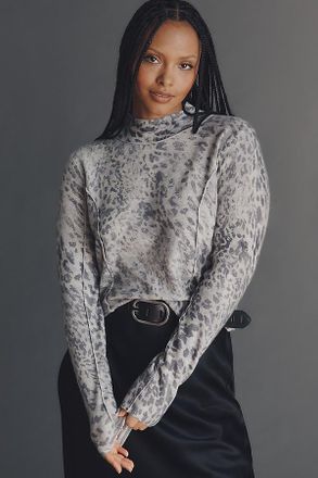 Pilcro Mock-Neck Cashmere Sweater