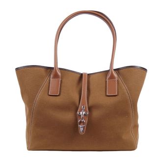 Fay Shopping Media L Tote Bag - Dames - Shoppers - Bruin - ONE Size - Leer - Tassen