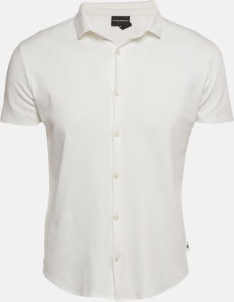 Emporio Armani White Jersey Short Sleeve Shirt