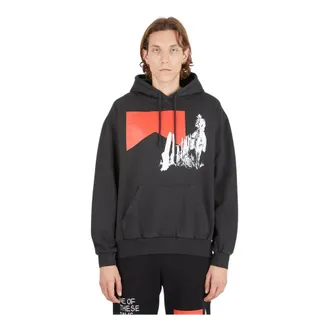 One Of These Days Hoodies, male, Black, Size: L Fence Line Hooded Sweatshirt