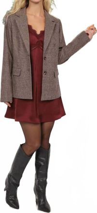 Sadie & Sage Amara Plaid Blazer In Brown
