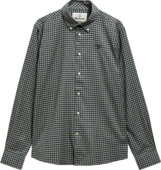 Barbour Finkle Tailored Shirt - Heren - Casual Overhemden - Groen - M - Katoen - Overhemden