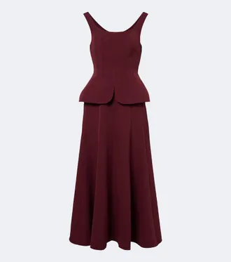 Roland Mouret Peplum cr&ecirc;pe corset dress