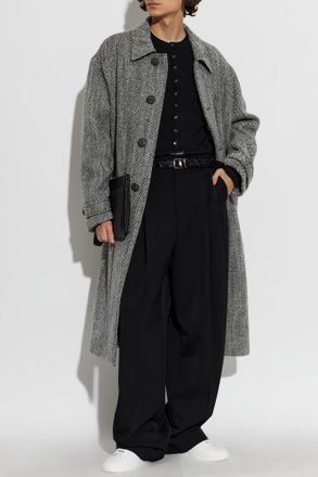 Dolce & Gabbana Wool Coat, Mens, Black