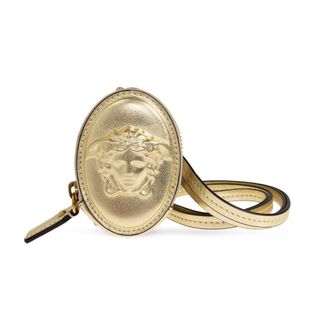 Versace Portafoglio da polso in pelle - - Accessories - Donna - Giallo - ONE SIZE