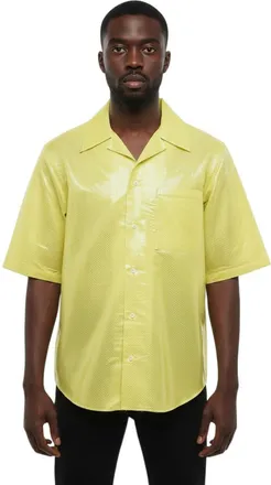 Alexander McQueen Yellow Relaxed Textured Shirt