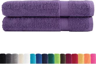 vidaXL Toallas Premium Solund 2 Unidades Morado 100x200 Cm 600 Gsm Vidaxl