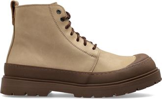 Birkenstock Prescott Lace Up - Heren - Veterlaarzen - Beige - 45 EU - Leer - Schoenen