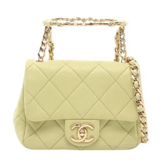 Chanel Pre-owned Mini Matelasse Lamslederen 2-weg Schoudertas - Dames - Pre-owned - Groen - Maat: ONE Size Leer