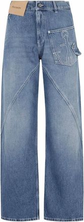 J.W.Anderson Twisted Workwear Jeans - Dames - Loose Fit Jeans - Blauw - W26 - Katoen - Jeans