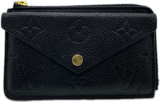 Louis Vuitton Black Leather Coin Purse/Coin Case (Pre-Owned)