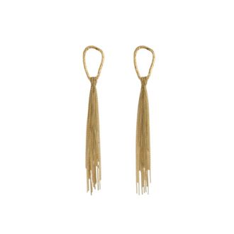 Forte_Forte Lange Oorbellen - Dames - Oorbellen - Geel - ONE Size - Accessoires