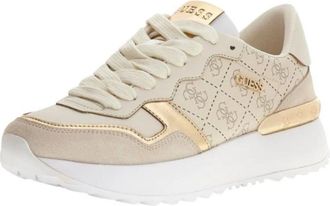 Guess Vinsa Running Schoenen - Dames - Sneakers - Beige - 40 EU - Leer - Schoenen