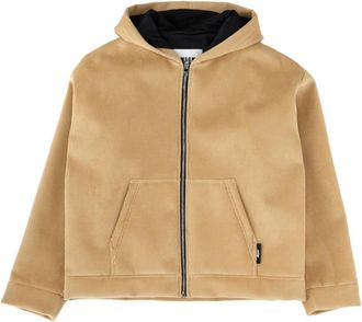 Msgm Beige Textured Hood Jacket