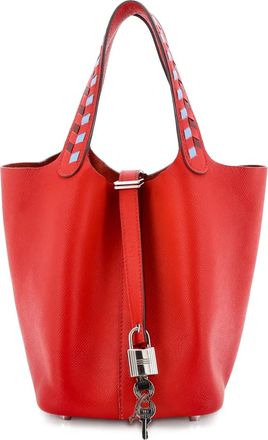 Hermès Picotin Lock Bag Tressage Epsom PM bucket bag - Blauw