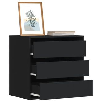 Berkfield Home Corner Chest of Drawers Black 60x41x58 cm Engineered Wood | Size: 60 x 41 x 58 cm