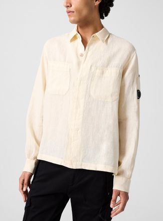 C.P. Company Mens Patch pockets pure linen shirt