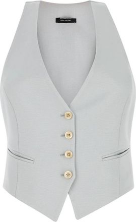 Tom Ford Wide Leg Tuxedo Tailored Broek - Dames - Bodywarmers - Grijs - XS - Wol - Jassen