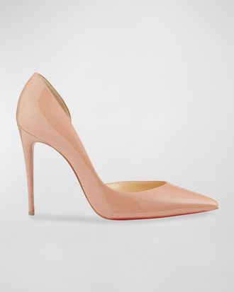 Christian Louboutin Iriza Patent 100mm Half-dOrsay Red Sole High-Heel Pumps