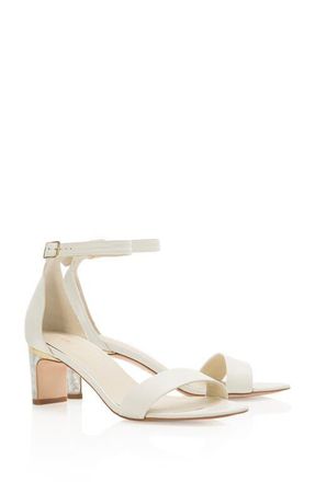 Freya Rose Chloe Ankle Strap Pearl Heel Sandal in Ivory at Nordstrom, Size 36