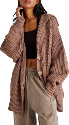 Free People Swim Too Deep Cardigan in Strawberry Roan at Nordstrom, Size X-Small