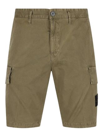 Stone Island Shorts cargo con bottone - Verde