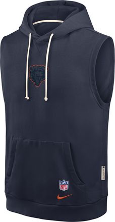 Nike Chicago Bears Rivalries Collection Sideline Nike Mens Dri-FIT NFL Sleeveless Pullover Hoodie in Blue | 03B441L7Q-D9W