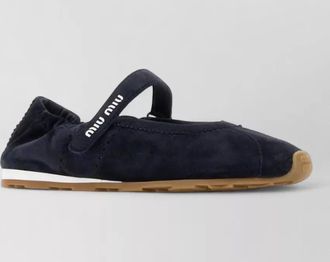 Miu Miu suede leather ballerina shoes
