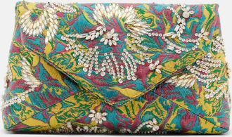 Dries Van Noten Envelope Small embellished jacquard clutch