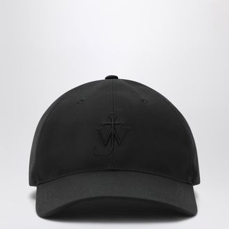 J.W.Anderson Black waxed cotton baseball cap