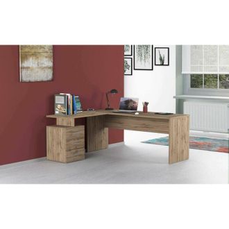 Dmora Escritorio Dguarin, Escritorio Esquinero Porta Pc, Mesa Oficina Multiusos, Escritorio Multiposici&oacute;n Ahorra Espacio, 100% Made In Italy, Cm 160x60h75, 