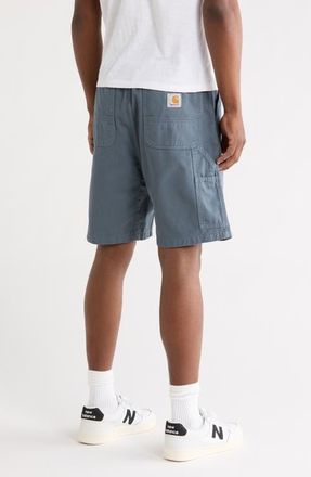 Carhartt Work in Progress Flint Organic Cotton Twill Shorts in Cozy Blue (Garment Dyed) at Nordstrom, Size X-Large