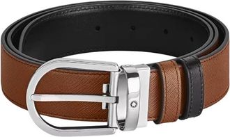 Montblanc Sartorial Leather Horseshoe 35mm Reversible Belt
