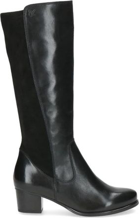 Caprice Lange Laarzen - Dames - Laarzen met Hak - Zwart - 37 EU - Leer - Schoenen