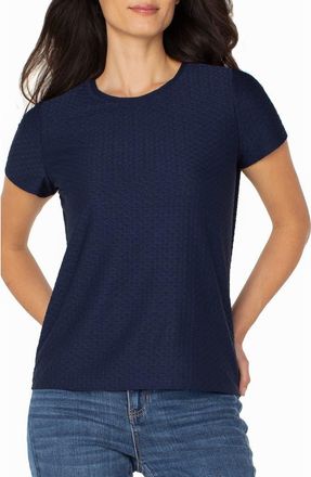 Liverpool L.A. Jacquard T-Shirt in Dark Navy at Nordstrom, Size X-Small