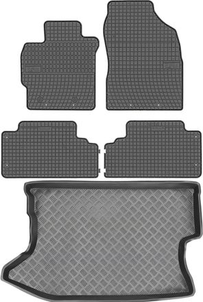 OEM Juego De Alfombrillas De Goma Para Coche Y Alfombrilla Para Maletero Para Toyota Auris I Hatchback (2011-2012)