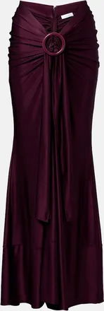 Paco Rabanne Gathered satin maxi skirt