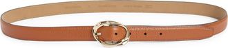 Nordstrom Cora Slim Leather Belt in Rust Bisque- Gold at Nordstrom, Size X-Large