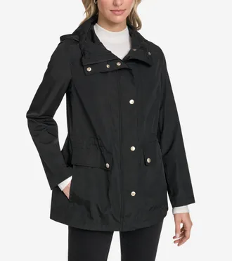 Cole Haan Womens Packable Short Parka - Black Size Medium