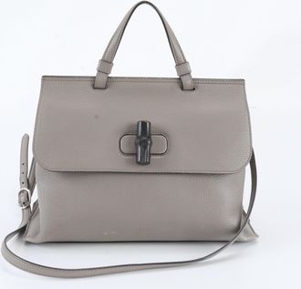 Gucci Brown Leather Shoulder Bag Tote Bag (Pre-Owned)