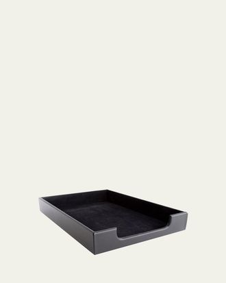 Royce Leather Personalized Leather Letter Desk Tray