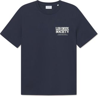 Les Deux Society Graphic T-Shirt in Dark Navy/Ivory at Nordstrom Rack, Size Xx-Large